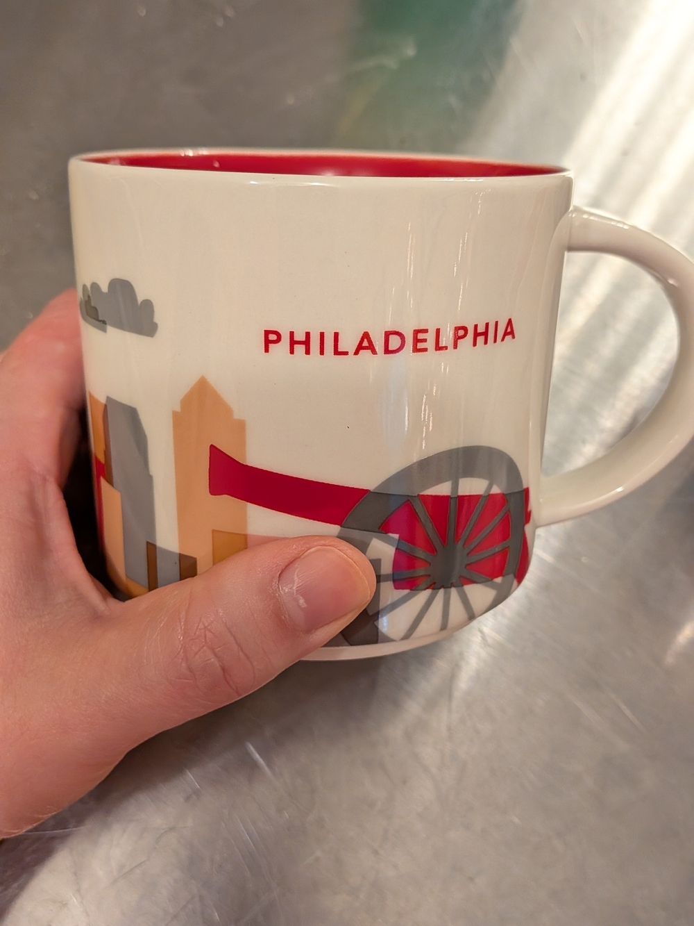 Starbucks Philadelphia Skyline Mug - White and Red